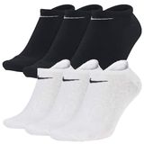 Nike Spor ayakkabı çorabı 6 çift beyaz gri siyah erkek kadın ayak bileği SX2554, Renk: Siyah/Beyaz, Çorap Yeni: 34-38, Siyah / beyaz, 34-38