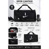 Nike Spor Çantası Antrenman Seyahat Fitness / Ayakkabı Bölmeli Omuz Askılı Spor Çantası 64x30x31 cm 60L
