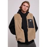 Nike Sporswear Club Fleece Winterized Reversible Sythetic Fill Full-Zip Çift Traflı Erkek Bol Kesim Peluş Sentetik Dolgu Yelek Kahve-Siyah - Kahverengi - Siyah