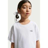 Nike Sportswear Boxy Flower Günlük Stil Oversize Kesim Kız Çocuk Kısa Kollu Tişört - XS - Beyaz