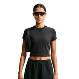 Nike Sportswear Chill Knit Crop Kadın Siyah Günlük Stil T-Shirt HF9538-010