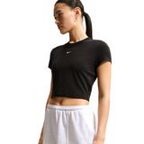 Nike Sportswear Chill Knit Crop Kadın Siyah Günlük Stil T-Shirt HF9538-013
