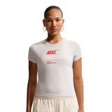 Nike Sportswear Chill Knit Mod-Cropped Verbiage Kadın Beyaz Günlük Stil T-Shirt IR7862-072