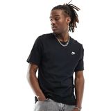 Nike Sportswear Club Men's T-Shirt Erkek Pamuklu Tişört Siyah - Siyah - Gri