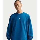 Nike Sportswear Club Oversized French Terry Crew-Neck Sweatshirt Erkek Mavi Sweatshirt - IF0747-476