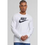 Nike Sportswear Clup Icon Futura Erkek Beyaz Pamuklu Kumaş Uzun Kollu T-Shirt - XL