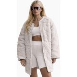 Nike Sportswear Cozy Terma Fit Women's Loose High Pile Jacket Kadın Bol Kesim Peluş Spor Ceket Krem - XS