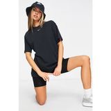 Nike Sportswear Essantial Tee Siyah Kadın Bol Kesim Pamuklu Tişört - XS
