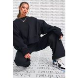 Nike Sportswear Essential Collection Fleece Oversized Crew Kadın Sweatshirt Siyah