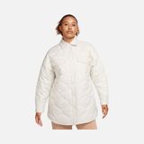 Nike Sportswear Essential Quilted Trench Full-Snap Women's Jacket Kadın Beyaz Bol Kesim Ceket FB8732