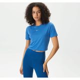 Nike Sportswear Essential Slim-Fit Cropped Short-Sleeve Crop Mavi Kadın T-Shirt FB2873-402