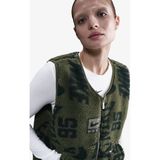 Nike Sportswear Fleece Sherpa Winterized Reversible Sythetic Fill Full-Zip Çift Traflı Kadın Peluş Sentetik Dolgu Yelek Yeşil - M