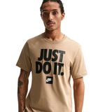 Nike Sportswear Fran JDI Verbiage Erkek Kahverengi Günlük Stil T-Shirt DZ2989-297