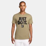 Nike Sportswear Fran Jdı Verbiage Erkek Kahverengi Günlük Stil Tişört