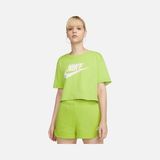 Nike Sportswear Futura Flover Graphic Crop Short-Sleeve Kadın Tişört - M - Yeşil