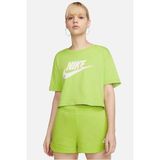 Nike Sportswear Futura Flover Graphic Crop Short Sleeve Kadın Tişört Yeşil - XS