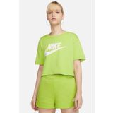 Nike Sportswear Futura Flover Graphic Crop Short Sleeve Kadın Tişört Yeşil