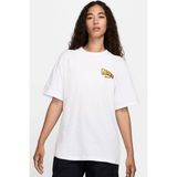Nike Sportswear Loose Fit Graphic Backprint Cotton T-Shirt Kadın Bol Kesim Pamuklu Tişört Beyaz - XS