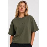 Nike Sportswear Luxe Ss Oversized Womens Tee Boxy Bol Kesim Kadın Tişört Haki