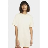 Nike Sportswear Organic Cotton Short Sleve Dress Nakış Swooslu Elbise Krem