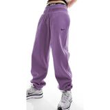 Nike Sportswear Phoenix Fleece High Rise Oversized Şardonlu Büyük Beden Yüksek Bel Kadın Eşofman Altı Mor
