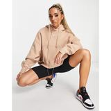 Nike Sportswear Phoenix Fleece Oversize Pullover Hoodie Kadın Kapüşonlu Bol Kesim Sweatshirt Bej - standart