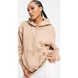 Nike Sportswear Phoenix Fleece Oversize Pullover Hoodie Kadın Kapüşonlu Bol Kesim Sweatshirt Bej