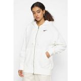 Nike Sportswear Phoenix Fleece Oversized Hoodie Full Zip Bol Kesim Kapüşonlu Kadın Sweatshirt Krem