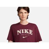 Nike Sportswear Phoenix Printed Boyfriend Short-Sleeve Bordo Kadın T-Shirt FB9962-638