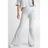 Nike Sportswear Rib Jersey White Yüksek Belli Fitilli Kadın Eşofman Altı Açık Gri