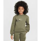 Nike Sportswear Standard Issue Crew-Neck Fleece Sweatshirt 08-16 yaş çocuk erkek Yeşil Sweatshirt - HV6968-222