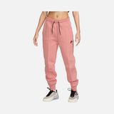 Nike Sportswear Tech Fleece Mid-Rise Kadın Eşofman Altı Fb8330 Dar Paça Rahat Tasarım - Pembe