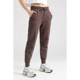 Nike Sportswear Tech Fleece Standart Fit Mid Rise Jogger Brown Kadın Eşofman Altı Kahverengi - Gri