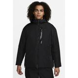 Nike Sportswear Therma-Fit Woven Tech+ Insulated Full-Zip Hoodie Erkek Ceket - Siyah