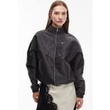 Nike Sportswear Windrunner Womens Shine Oversized Jacket Bol Kesim Kadın Günlük Ceket Siyah