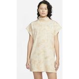 Nike Sportswear Women's Oversized Fit Washed Jersey Dress Kadın Oversize Elbise Tişört Bej