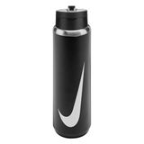 Nike Stainless Steel Recharge Straw Bottle 24 Oz Erkek Siyah Çelik Antrenman Suluk N.101.3795.091.24