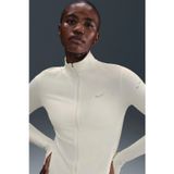 Nike Swift Dri-Fit Midlayer Womens Running Jacket Reflektörlü Fermuarlı Kadın Koşu Ceketi Krem