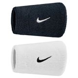 Nike Swoosh Classic Big Wristband Unisex Siyah Beyaz Havlu Bileklik N.101.2406.036.OS - Standart - Çok Renkli
