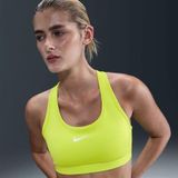 Nike Swoosh DX6821-389 Orta Destekli Pedli Kadın Spor Sütyeni - Cyber