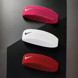 Nike Swoosh Havlu Saç Bandı 3'lü Set Kırmızı Pembe Beyaz Renk Seçenekleriyle