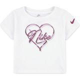 Nıke Swoosh On Poınte Graphıc Tee Kız Çocuk Tişört 36N146 - 5 - 6 Yaş - Beyaz