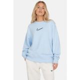 Nike Swoosh Phoenix Oversize Sweatshirt Oversize Şardonlu Bisiklet Yaka Bol Kesim Sweatshirt Mavi