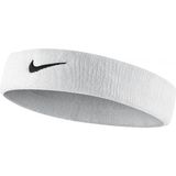 Nike Swoosh Unisex Saç Bandı Beyaz Renkli Yumuşak Materyal ile Spor Kullanımı İçin Tasarlandı