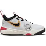 Nike Team Hustle Basketball Shoes Bantlı Lastik Ipli Deri Basketbol Ayakkabısı Beyaz Kırmızı - Beyaz - Kırmızı