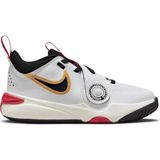 Nike Team Hustle Basketball Shoes Bantlı Lastik ipli Deri Basketbol Ayakkabısı Beyaz Kırmızı