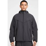 Nike Tech Woven Windrunner Full Zip Loose Fit Jacket Erkek Bol Kesim Dokuma Kapüşonlu Spor Ceket Antrasit