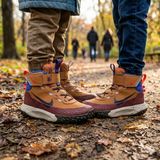 Nike Terrascout (Ps) Çocuk Botu Açık Kahverengi - Kışlık Polar Astarlı Cırt Cırtlı Bot | IH7681-200 | Dar Kalıp 1 Beden Büyük Alınız | - Kahverengi - Mavi