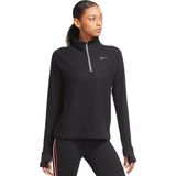 Nike Therma Dri-Fit Yarım Fermuarlı El Korumalı Koşu Üstü Siyah - XS
