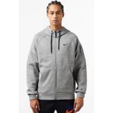 Nike Therma Fit Full Zip Hoodie Erkek Kapüşonlu Termal Fermuarlı Sweatshirt Gri